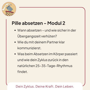 16.03.2026 Pille absetzen 3-monatige-Onlinebegleitung Kurs Ladyplanet
