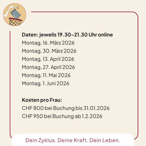 16.03.2026 Pille absetzen 3-monatige-Onlinebegleitung Kurs Ladyplanet