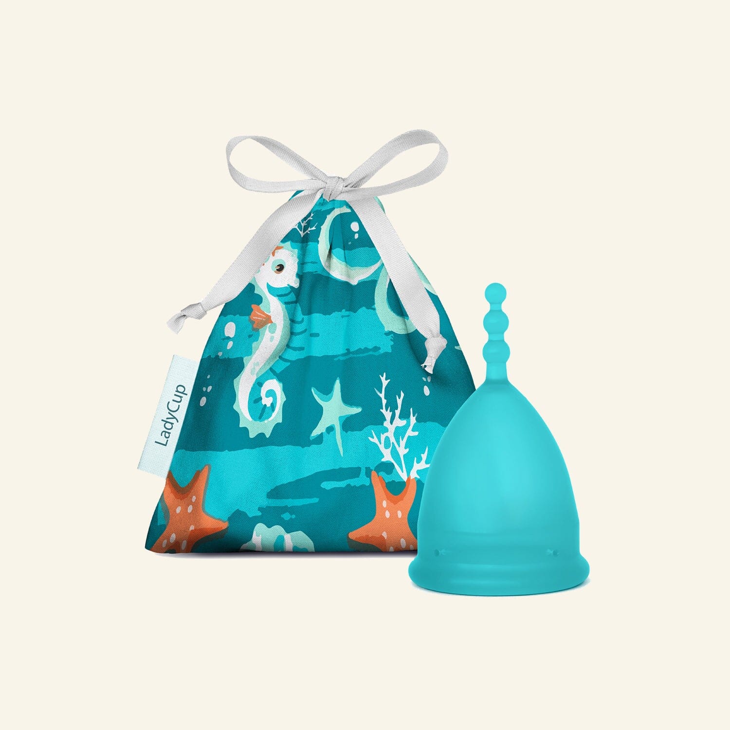 LadyCup Menstruationstasse Small Cups Ladyplanet CH Moonstone-Hellblau