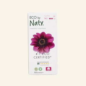 Naty kompostierbare Tampons Menstruations Zubehör Ladyplanet CH Naty Tampons SUPER - 18 Stück