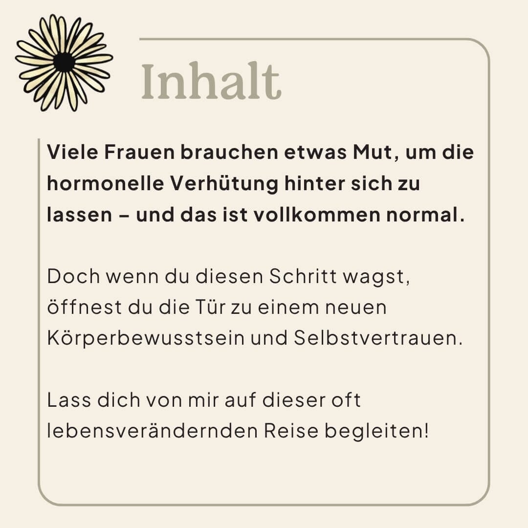 Pille absetzen und hormonfrei verhüten 6-monatige 1:1 Begleitung Zykluscomputer Ladyplanet - natürlich Frau sein