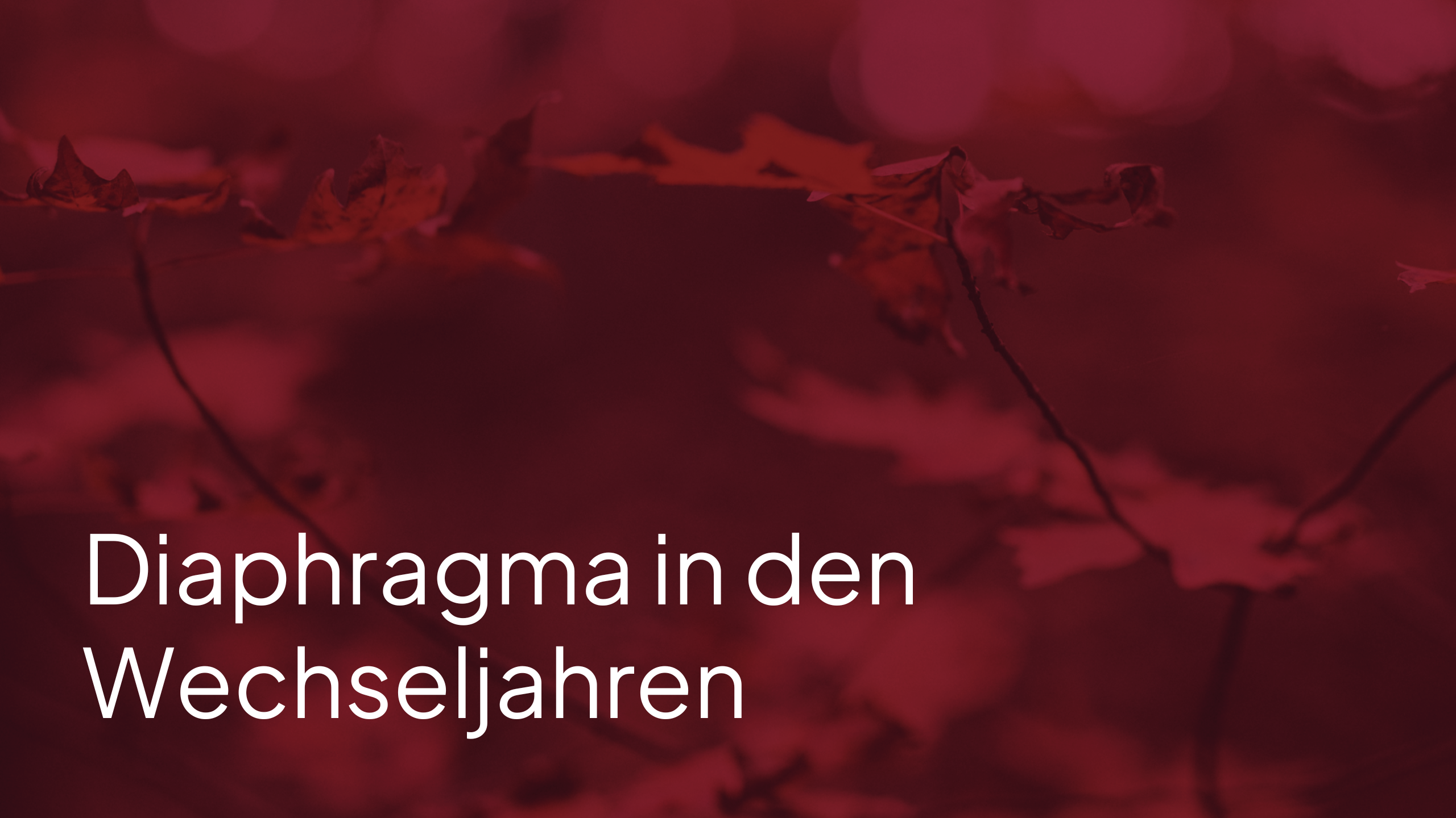 Verhütung mit einem Diaphragma in den Wechseljahren