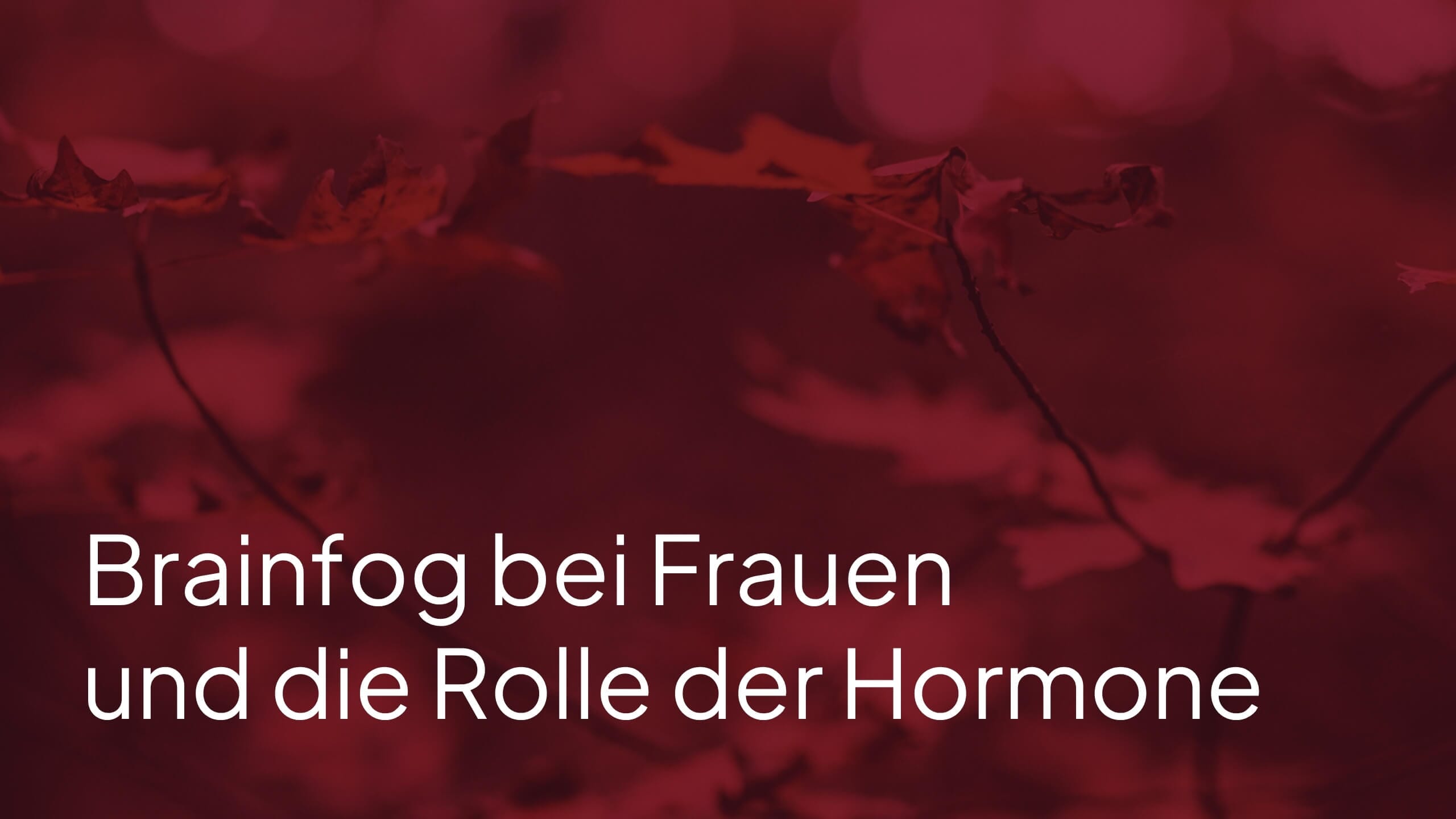 Brain Fog bei Frauen: Warum dein Hirnnebel vielleicht mehr mit Hormonen zu tun hat, als du denkst