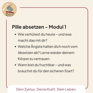 16.03.2026 Pille absetzen 3-monatige-Onlinebegleitung Kurs Ladyplanet 
