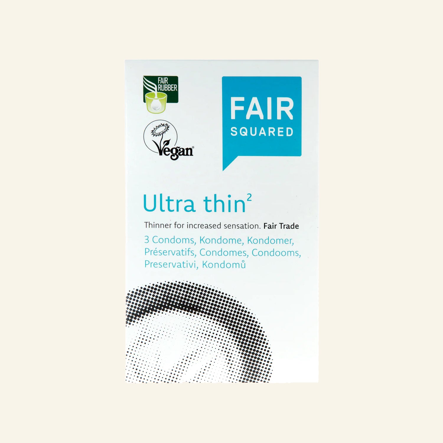 FAIR SQUARED vegane Kondome ULTRATHIN 3er Packung