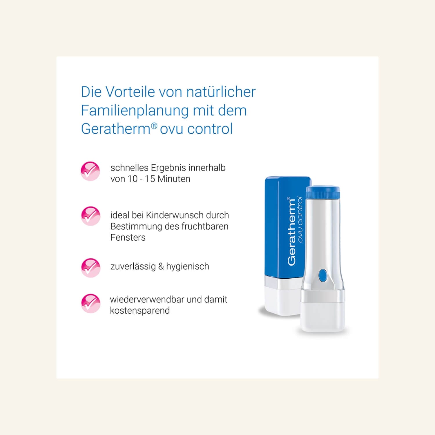 Geratherm Ovu-Control Zervix Schleim Lupe Zykluscomputer Ladyplanet 