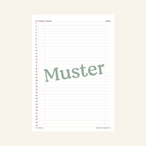 Zyklusblatt mit Zyklus- und Mondkalender Zykluscomputer Ladyplanet 